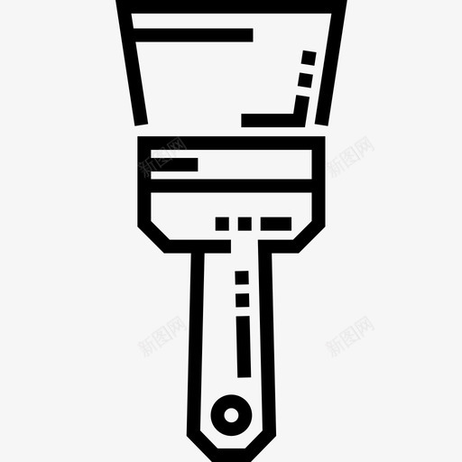 抹刀工具箱6线性图标svg_新图网 https://ixintu.com 工具箱6 抹刀 线性