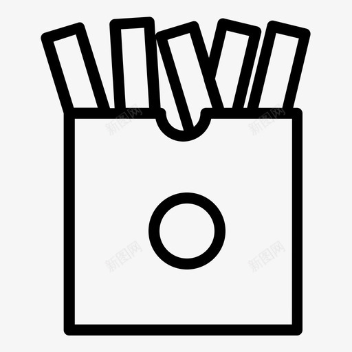 炸薯条食物图标svg_新图网 https://ixintu.com 炸薯条 食物