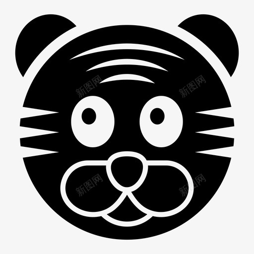 猫脸动物猫头图标svg_新图网 https://ixintu.com 动物 图标 宠物 标签 猫头 猫脸 符号 表情