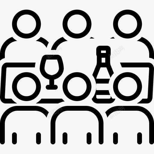 朋友庆祝聚会图标svg_新图网 https://ixintu.com 庆祝 朋友 聚会