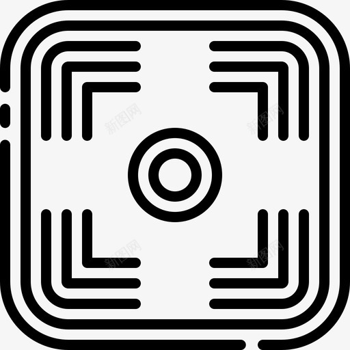 烟雾探测器智能家居11线性图标svg_新图网 https://ixintu.com 智能家居11 烟雾探测器 线性