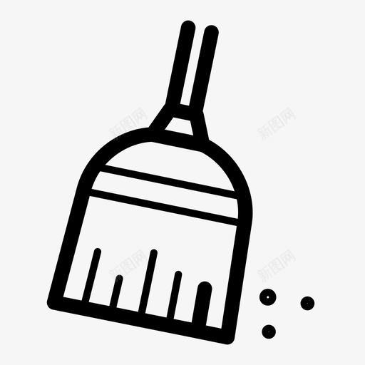 扫帚清洁卫生图标svg_新图网 https://ixintu.com 卫生 扫帚 清扫 清洁