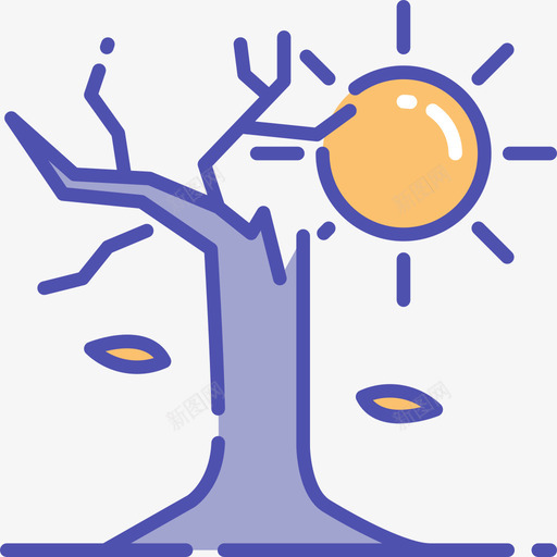 干旱灾难8线颜色图标svg_新图网 https://ixintu.com 干旱 灾难 颜色