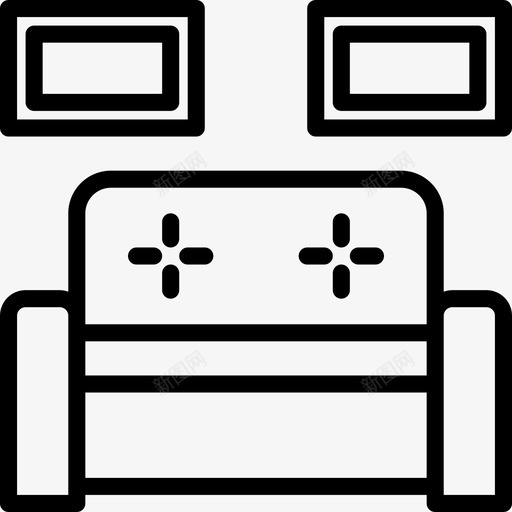 沙发家具82线性图标svg_新图网 https://ixintu.com 家具82 沙发 线性