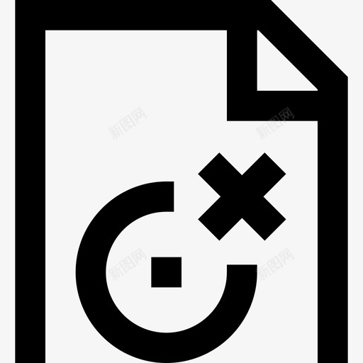 拒绝文件类型12线性图标svg_新图网 https://ixintu.com 拒绝 文件类型12 线性