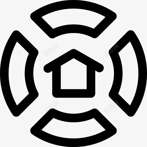 智能家居智能家居5线性图标svg_新图网 https://ixintu.com 智能家居 线性