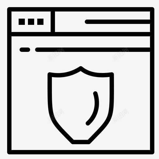 网络安全屏蔽图标svg_新图网 https://ixintu.com 安全 屏蔽 托管 服务器 网络 网络服务