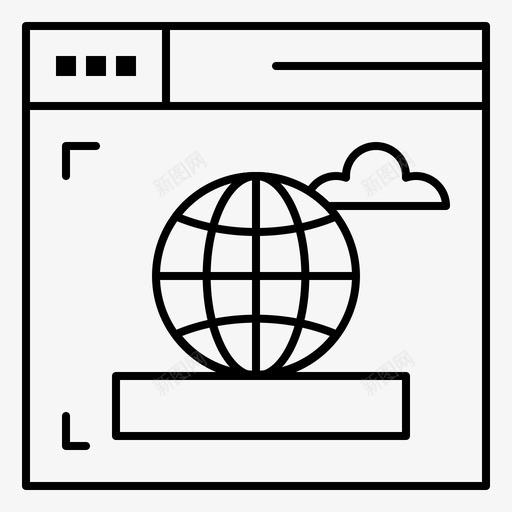 浏览器互联网网络图标svg_新图网 https://ixintu.com 互联网 开发 浏览器 网络 网页设计