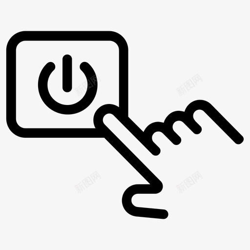 电源手电源按钮图标svg_新图网 https://ixintu.com 关闭 打开 按钮 电源