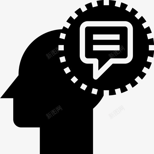头个人思考6填充图标svg_新图网 https://ixintu.com 个人思考6 填充 头