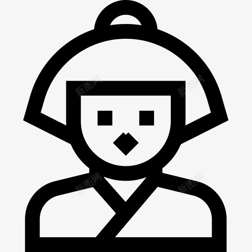 艺伎忍者21线性图标svg_新图网 https://ixintu.com 忍者 线性 艺伎