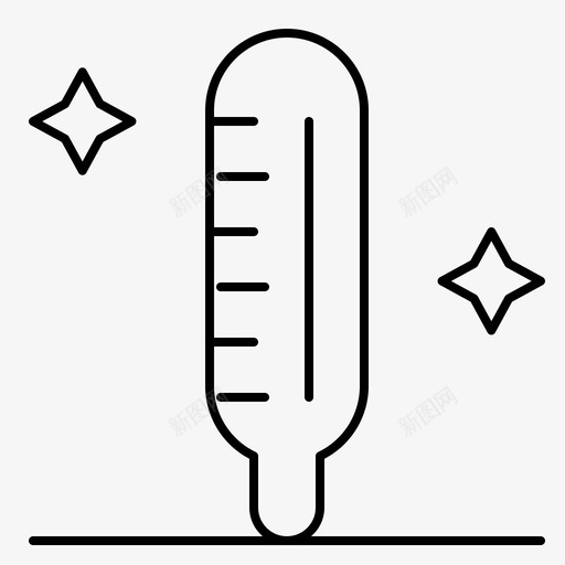 感冒发烧医疗图标svg_新图网 https://ixintu.com 体温 体温计 医疗 发烧 感冒 药物成分