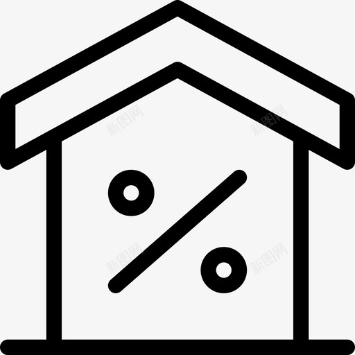 销售房地产108直线图标svg_新图网 https://ixintu.com 房地产 直线 销售