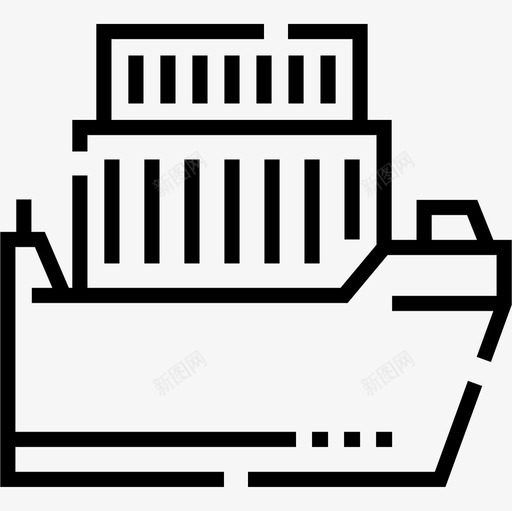 货船物流53直航图标svg_新图网 https://ixintu.com 物流 直航 货船