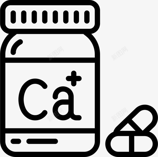 钙牙科学4线性图标svg_新图网 https://ixintu.com 牙科 科学 线性