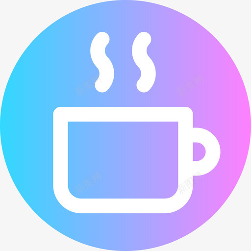 咖啡杯食物103圆形图标svg_新图网 https://ixintu.com 咖啡杯 圆形 食物