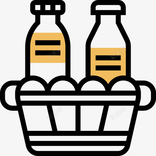 乳制品烧烤和烧烤4黄阴影图标svg_新图网 https://ixintu.com 乳制品 烧烤 阴影 黄阴影