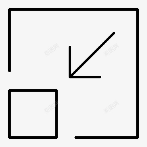 缩放最小化缩小图标svg_新图网 https://ixintu.com 放大 最小化 用户界面 缩小 缩放