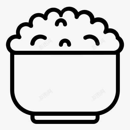 米饭饮食食物图标svg_新图网 https://ixintu.com 厨房 米饭 食物 饭菜 饮食