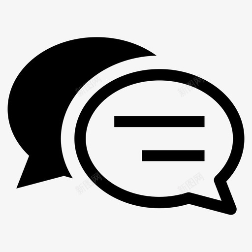 聊天泡泡对话图标svg_新图网 https://ixintu.com 咨询 商业 对话 泡泡 演讲 聊天 讨论