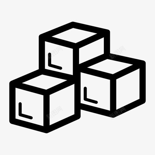 立方体长方体形状图标svg_新图网 https://ixintu.com 形状 正方形 立方体 长方体 随机介质