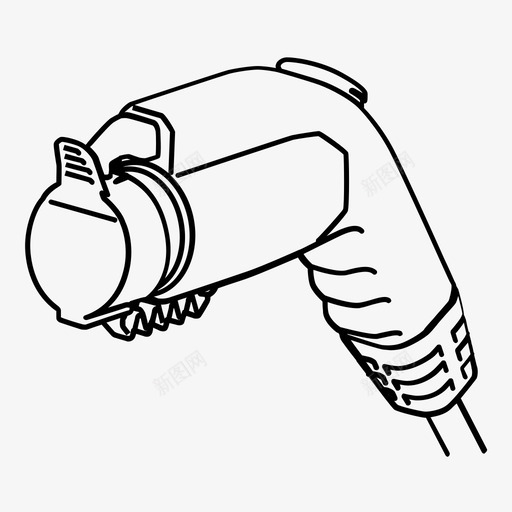 充电连接器电池汽车图标svg_新图网 https://ixintu.com 充电 充电连接器 汽车 电池 电源 能量