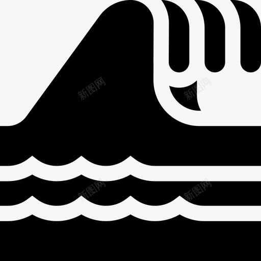 波浪可持续能源22填充图标svg_新图网 https://ixintu.com 可持续能源22 填充 波浪
