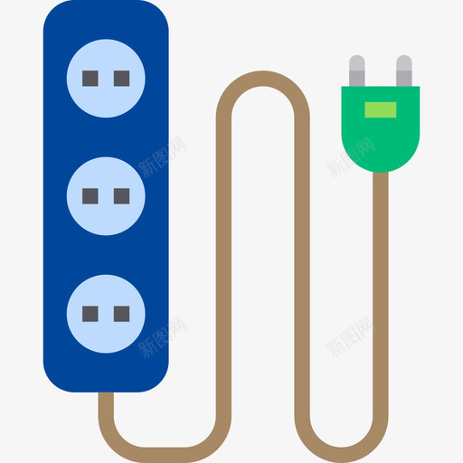 插头家用电器2扁平图标svg_新图网 https://ixintu.com 家用电器 扁平 插头