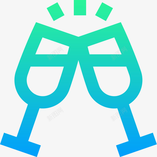 眼镜92岁生日渐变色图标svg_新图网 https://ixintu.com 92岁生日 渐变色 眼镜