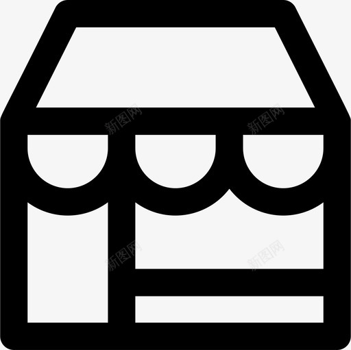 商店房地产163线性图标svg_新图网 https://ixintu.com 商店 房地产163 线性