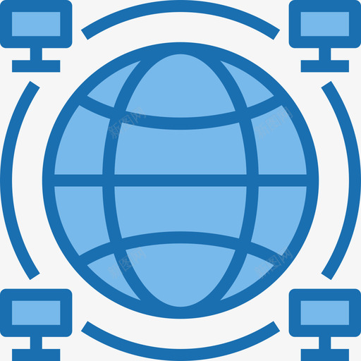 Central区块链27蓝色图标svg_新图网 https://ixintu.com Central 区块 蓝色