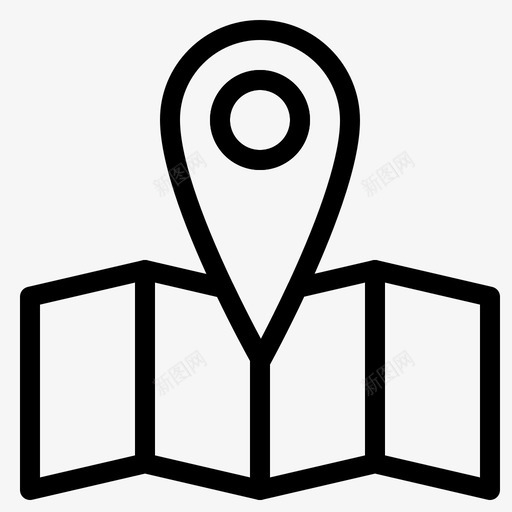 位置旅程地图图标svg_新图网 https://ixintu.com 位置 地图 城市设计元素 旅程