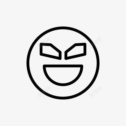 表情符号愤怒脸图标svg_新图网 https://ixintu.com 愤怒 粗鲁 脸 表情符号 表情线