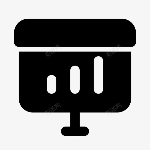 向上展示图表数据图标svg_新图网 https://ixintu.com 向上 图表 屏幕 展示 数据 稳健 财务