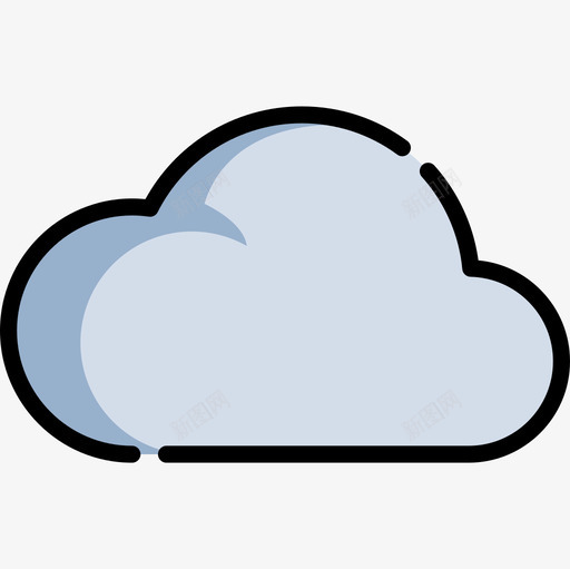 云彩天气164线性颜色图标svg_新图网 https://ixintu.com 云彩 天气 线性 颜色