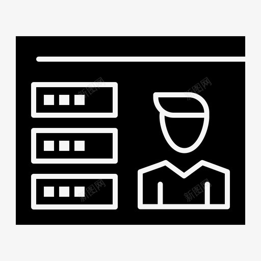 帐户浏览器id图标svg_新图网 https://ixintu.com id 帐户 数据管理 浏览器 用户 配置文件