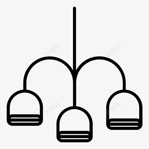 灯具装饰灯泡家具图标svg_新图网 https://ixintu.com 内饰 家具 灯具 灯泡 装饰
