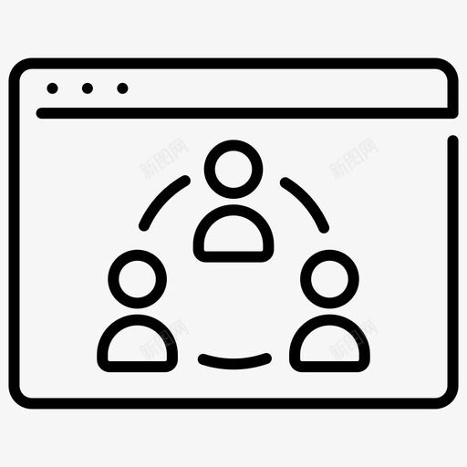 网站社区页面用户界面图标svg_新图网 https://ixintu.com sicial 用户界面 社区 类型 网站 页面
