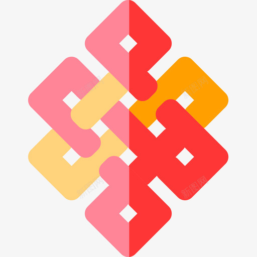 无尽的结精神的9平的图标svg_新图网 https://ixintu.com 平的 无尽的结 精神的9