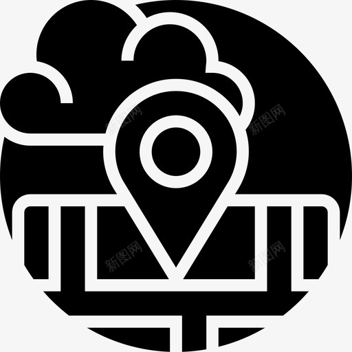 Gps云技术30字形图标svg_新图网 https://ixintu.com Gps 字形 技术