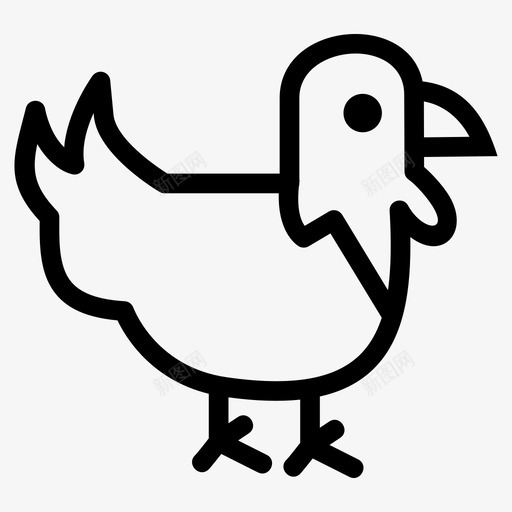 鸡肉农场农场动物图标svg_新图网 https://ixintu.com 公鸡 农场 动物 家禽 母鸡 鸡肉