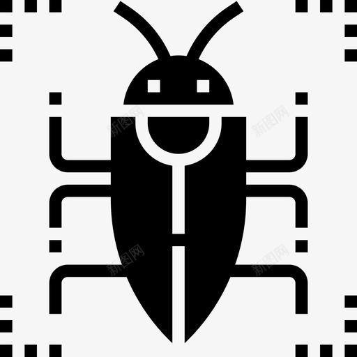 病毒网络抢劫6字形图标svg_新图网 https://ixintu.com 字形 抢劫 病毒 网络
