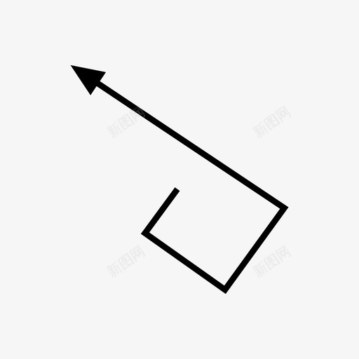 箭头背面方向图标svg_新图网 https://ixintu.com 方向 箭头 背面 转向