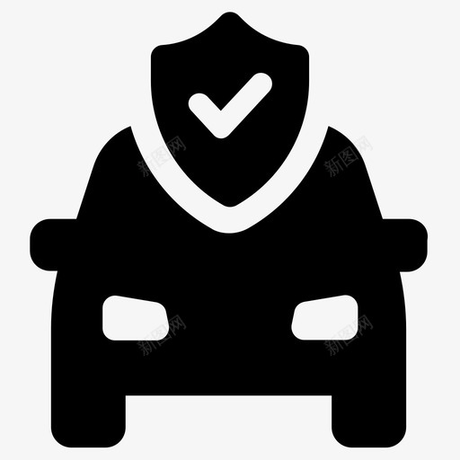 汽车保险安全图标svg_新图网 https://ixintu.com 保险 安保 安全 汽车