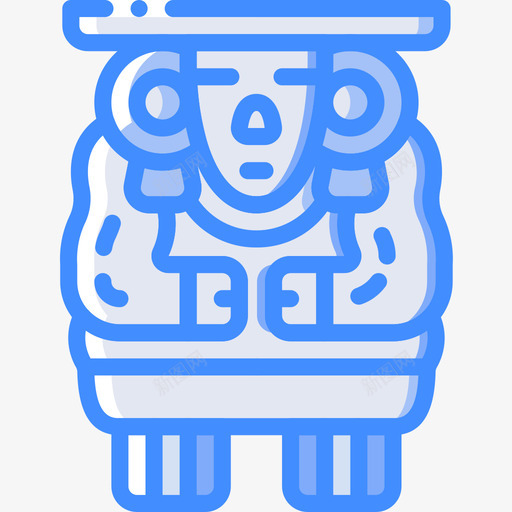雕像考古学5蓝色图标svg_新图网 https://ixintu.com 考古学 蓝色 雕像