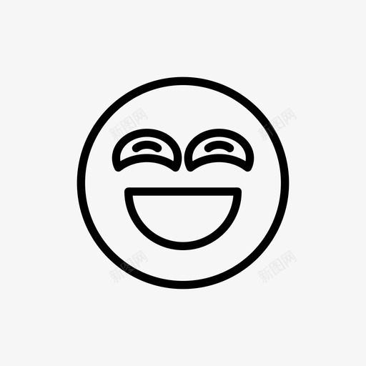 微笑表情情绪图标svg_新图网 https://ixintu.com 微笑 情绪 表情
