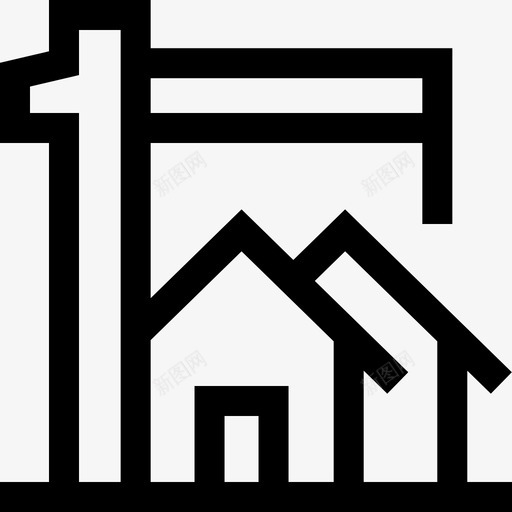 建筑业房地产165线性图标svg_新图网 https://ixintu.com 建筑业 房地产165 线性
