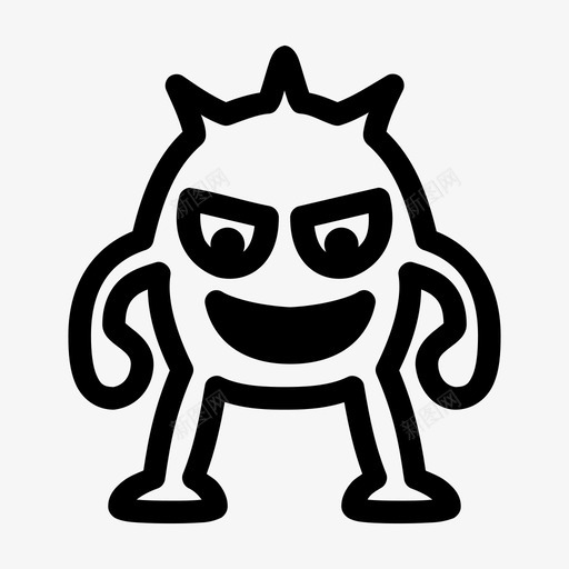 怪物野兽卡通图标svg_新图网 https://ixintu.com 万圣节 卡通 幽灵 怪物 生物 野兽