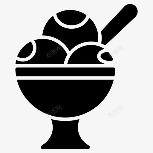 冰淇淋甜点冷冻食品图标svg_新图网 https://ixintu.com 五彩 冰淇淋 冷冻食品 图标 甜点 甜食 纸屑