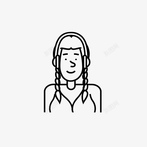 带辫子的女士戴着耳机辫子的女士戴着耳机节拍图标svg_新图网 https://ixintu.com 各种各样的人 带辫子的女士戴着耳机 有线 笑声 节拍 辫子的女士戴着耳机 音乐